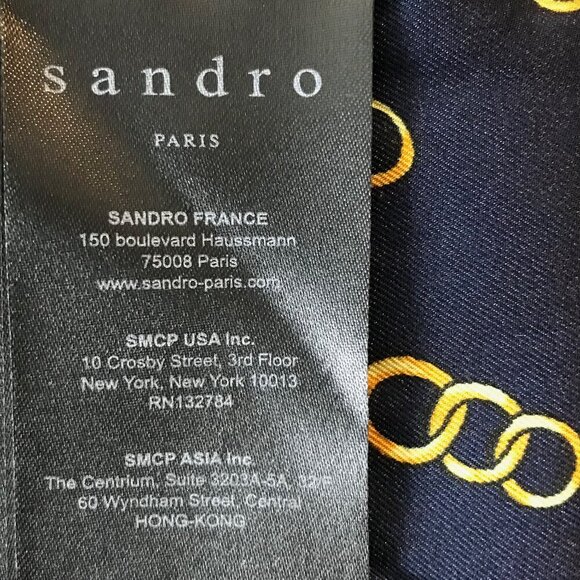 Sandro Paris Anouchica Open Front Collegiate Style Cardigan Size S - Picture 9 of 9